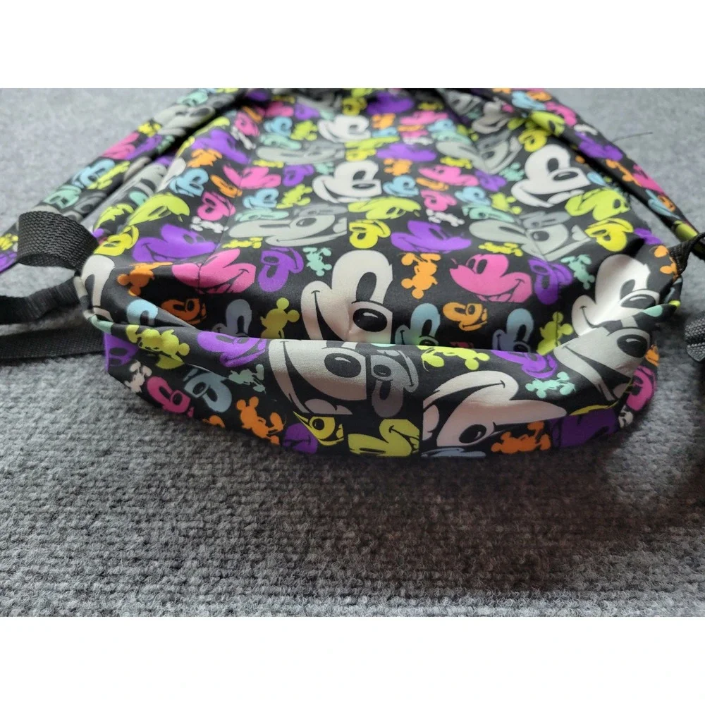 Disney Parks Mickey Mouse Neon Pop Art Backpack Black Multicolor RN 84167